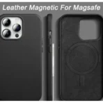 Apple iPhone 14 Pro Max PU Leer Magsafe Zwart Hoesje - Image 2