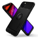 Apple iPhone 12 / 12 Pro Zwart Spigen hoesje Case - Image 4