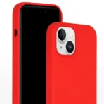 Apple iPhone 14 PU Leer Magsafe Karmozijn Rode Hoesje