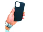 Apple iPhone 12 Pro Max Zwart Silicone achterkant hoesje - Afbeelding 4
