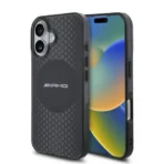 AMG iPhone 16 Backcover hoesje Magsafe double layer - Zwart