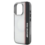 AMG iPhone 16 Pro Backcover hoesje - Magsafe - Double Layer - Red Line - Wit - Afbeelding 6
