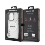 AMG iPhone 16 Pro Backcover hoesje - Magsafe - Double Layer - White Circle - Transparant - Image 11