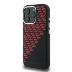 AMG iPhone 16 Pro Backcover hoesje - Magsafe - Silicone Rhombs - Zwart - Image 5