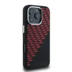 AMG iPhone 16 Pro Backcover hoesje - Magsafe - Silicone Rhombs - Zwart - Image 2