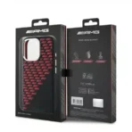 AMG iPhone 16 Pro Backcover hoesje - Magsafe - Silicone Rhombs - Zwart - Image 8