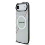 AMG iPhone 17 Air Backcover hoesje - Magsafe - Double Layer - Red Line - Wit - Image 7