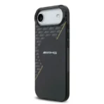 AMG iPhone 17 Air Backcover hoesje - Magsafe - Double Layer - Yellow Line - Zwart - Image 4