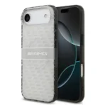 AMG iPhone 17 Air Backcover hoesje - Magsafe - Double Layer - Transparent Rhombs Repeat - Wit