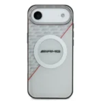 AMG iPhone 17 Air Backcover hoesje - Magsafe - Double Layer - Red Line - Wit - Image 6