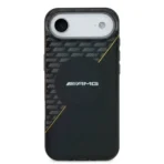 AMG iPhone 17 Air Backcover hoesje - Magsafe - Double Layer - Yellow Line - Zwart - Image 2
