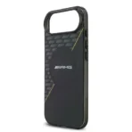 AMG iPhone 17 Air Backcover hoesje - Magsafe - Double Layer - Yellow Line - Zwart - Image 6