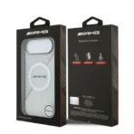 AMG iPhone 17 Air Backcover hoesje - Magsafe - Double Layer - Red Line - Wit - Image 2