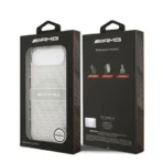 AMG iPhone 17 Air Backcover hoesje - Magsafe - Double Layer - Transparent Rhombs Repeat - Wit - Image 2
