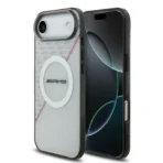 AMG iPhone 17 Air Backcover hoesje - Magsafe - Double Layer - Red Line - Wit