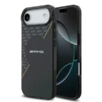 AMG iPhone 17 Air Backcover hoesje - Magsafe - Double Layer - Yellow Line - Zwart