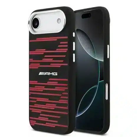 amg-amg-iphone-17-air-backcover-hoesje-magsafe-red.webp AMG iPhone 17 Air Backcover hoesje - Magsafe - Red Line Graphics - Zwart - Image 1