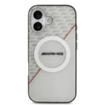 AMG iPhone 17 Backcover hoesje - Magsafe - Double Layer - Red Line - Wit - Afbeelding 6