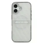 AMG iPhone 17 Backcover hoesje - Magsafe - Double Layer - Transparent Rhombs Repeat - Wit - Afbeelding 4