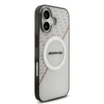 AMG iPhone 17 Backcover hoesje - Magsafe - Double Layer - Red Line - Wit - Afbeelding 5