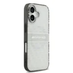 AMG iPhone 17 Backcover hoesje - Magsafe - Double Layer - Transparent Rhombs Repeat - Wit - Afbeelding 5