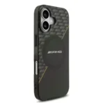 AMG iPhone 17 Backcover hoesje - Magsafe - Double Layer - Yellow Line - Zwart - Afbeelding 5