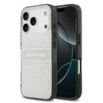 AMG iPhone 17 Pro Backcover hoesje - Magsafe - Double Layer - Transparent Rhombs Repeat - Wit