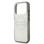 AMG iPhone 17 Pro Backcover hoesje - Magsafe - Double Layer - Transparent Rhombs Repeat - Wit - Image 4