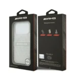 AMG iPhone 17 Pro Backcover hoesje - Magsafe - Double Layer - Transparent Rhombs Repeat - Wit - Image 3