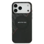 AMG iPhone 17 Pro Max Backcover hoesje - Magsafe - Double Layer - Red Line - Zwart - Image 4