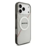 AMG iPhone 17 Pro Max Backcover hoesje - Magsafe - Double Layer - Red Line - Wit - Afbeelding 5