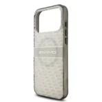AMG iPhone 17 Pro Max Backcover hoesje - Magsafe - Double Layer - Transparent Rhombs Repeat - Wit - Image 4