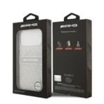 AMG iPhone 17 Pro Max Backcover hoesje - Magsafe - Double Layer - Transparent Rhombs Repeat - Wit - Image 2