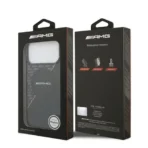 AMG iPhone 17 Pro Backcover hoesje - Magsafe - Double Layer - Yellow Line - Zwart - Image 9