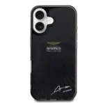 Aston Martin iPhone 16 Backcover hoesje - IML F1 Car - Alonso Signature - Zwart - Image 2