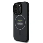 Aston Martin iPhone 16 Pro Backcover hoesje - Magsafe - Carbon Circle - Zilver - Afbeelding 2