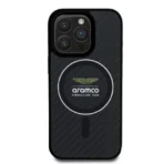 Aston Martin iPhone 16 Pro Backcover hoesje - Magsafe - Carbon Circle - Zilver - Afbeelding 3