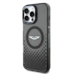 Aston Martin iPhone 16 Pro Max Backcover hoesje - Magsafe - IML Metal Gradient Squares - Zwart - Afbeelding 3