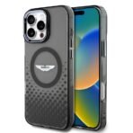 Aston Martin iPhone 16 Pro Max Backcover hoesje - Magsafe - IML Metal Gradient Squares - Zwart