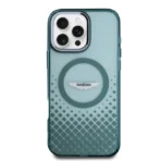 Aston Martin iPhone 16 Pro Max Backcover hoesje - Magsafe - IML Metal Gradient Squares - Groen - Image 2