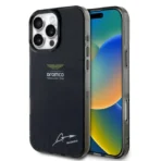 Aston Martin iPhone 16 Pro Backcover hoesje - IML F1 Car - Alonso Signature - Zwart