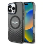 Aston Martin iPhone 16 Pro Max Backcover hoesje - Magsafe - IML Metal Gradient Squares - Zwart - Afbeelding 10