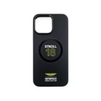 Aston Martin iPhone 16 Backcover hoesje - Magsafe - Stroll - Zwart