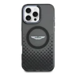 Aston Martin iPhone 16 Pro Max Backcover hoesje - Magsafe - IML Metal Gradient Squares - Zwart - Afbeelding 9
