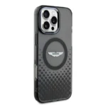 Aston Martin iPhone 16 Pro Max Backcover hoesje - Magsafe - IML Metal Gradient Squares - Zwart - Afbeelding 4
