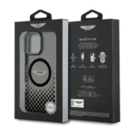 Aston Martin iPhone 16 Pro Max Backcover hoesje - Magsafe - IML Metal Gradient Squares - Zwart - Afbeelding 11