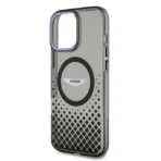 Aston Martin iPhone 16 Pro Max Backcover hoesje - Magsafe - IML Metal Gradient Squares - Zwart - Afbeelding 2