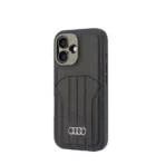 Audi iPhone 16 Backcover hoesje synthetic leather - magsafe - Zwart - Image 3