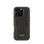 Audi iPhone 16 Pro Backcover hoesje synthetic leather - magsafe - Zwart
