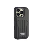 Audi iPhone 16 Pro Backcover hoesje synthetic leather - magsafe - Zwart - Afbeelding 2